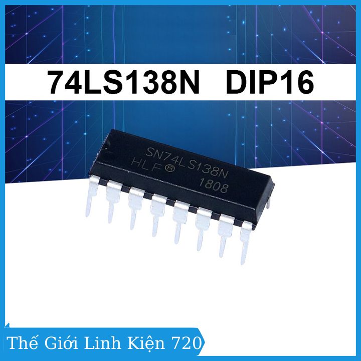 Ic 74ls138 3 to 8 decoder/demultiplexer dip16