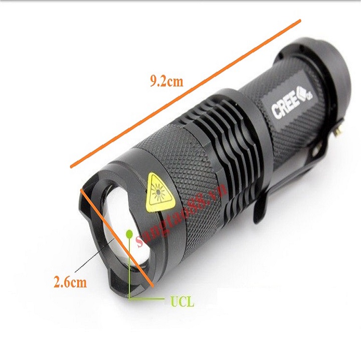Đèn pin mini Cree Q5 ( đã có pin và sạc )