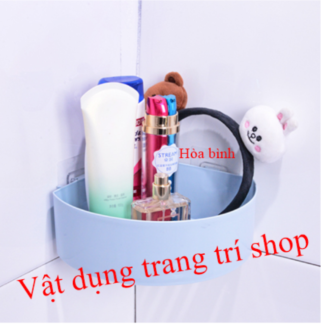 [HCM]Kệ góc nhựa nhà tắm hút chân không thiết kế thông minh tiết kiệm không gian