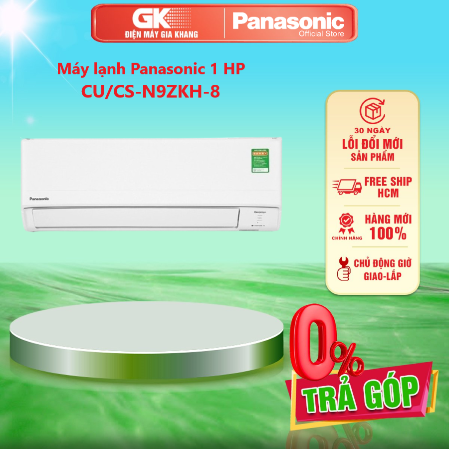 Máy lạnh panasonic 1 hp cu/cs-n9zkh-8 - - chế độ làm lạnh nhanh powerful có hiệu suất làm mát lớn nanoe-g giải phóng các ion âm xung quanh máy lạnh - giao hàng toàn quốc - freeship hcm