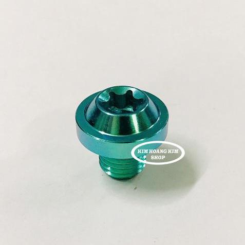 Ốc TITAN GR5 gắn chân kính 10 li răng Thuận (xanh Lục Bảo)