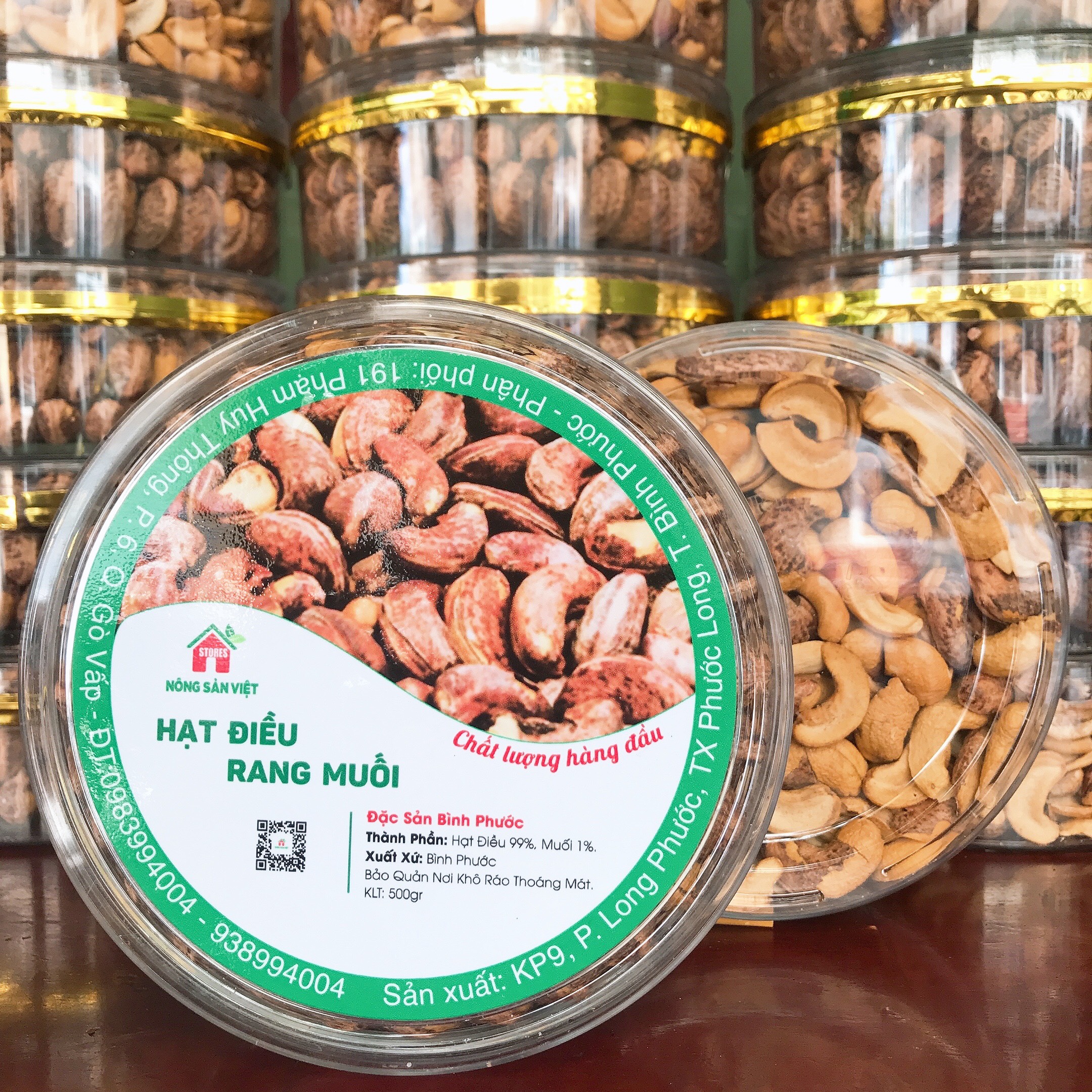 Hạt Điều Rang Muối Bình Phước Hàng A Cồ Hộp 500gr Ngon Nhất