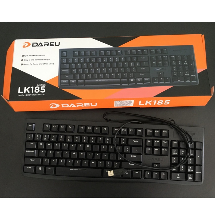 Combo Bộ phím văn phòng Dareu LK185 và Chuột LM103 (USB) (Bảo hành 12 tháng)