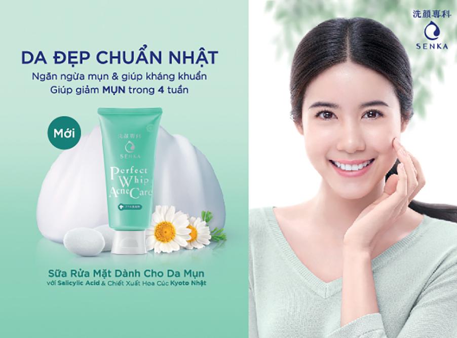 [HCM]Sữa Rửa Mặt Dành Cho Da Mụn Senka Nhật 100g