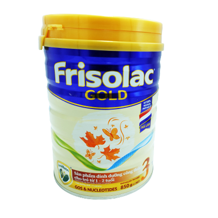 Combo 2 Lon Sữa Bột Frisolac Gold 3 850g ( cho bé 1-2 tuổi ) HSD:04/07/2025
