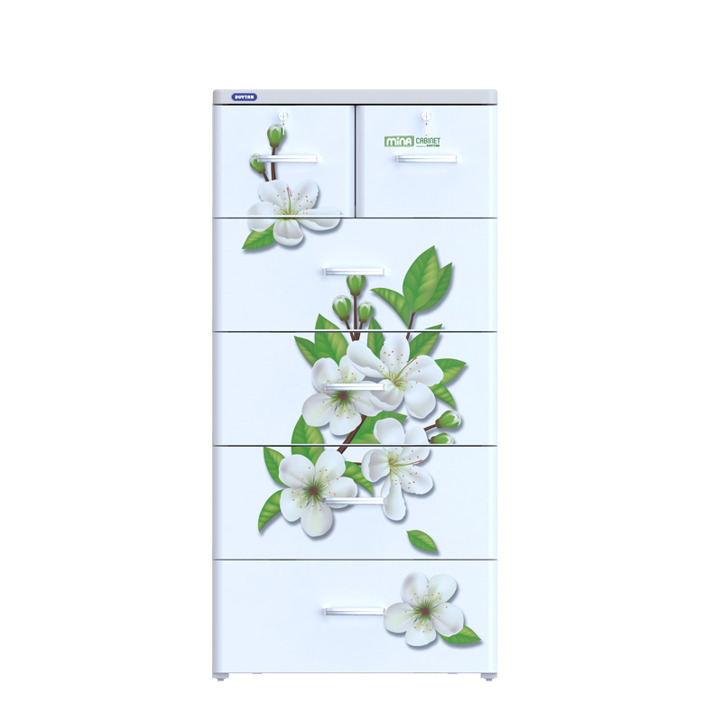 Tủ nhựa Duy Tân MINA 5 tầng (Trắng)
