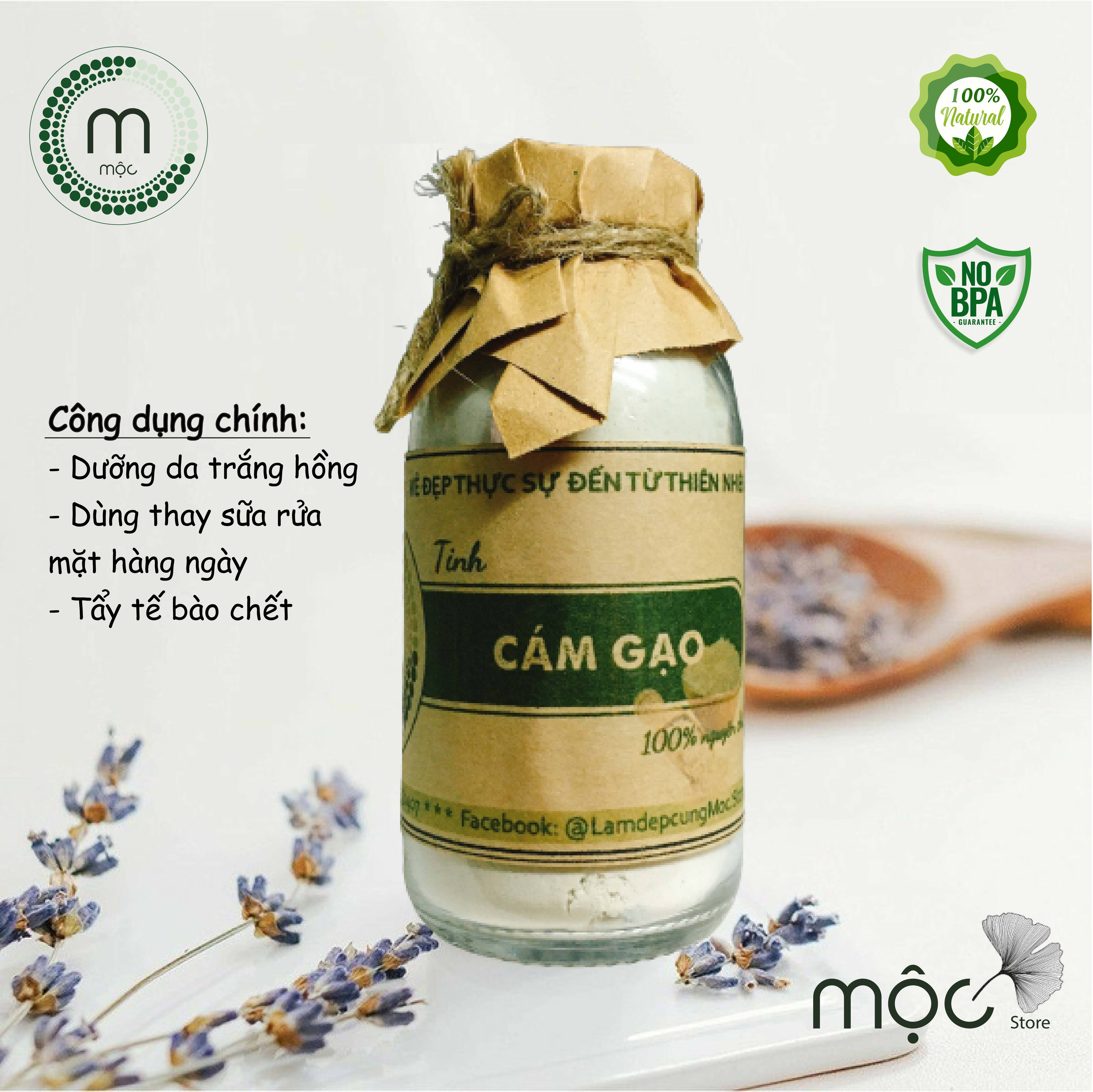 Tinh cám gạo sữa nguyên chất MỘC - trắng da, dưỡng da mềm mại, thu nhỏ lỗ chân lông và săn chắc da túi dùng thử 10g, chai 100/200ml handmade