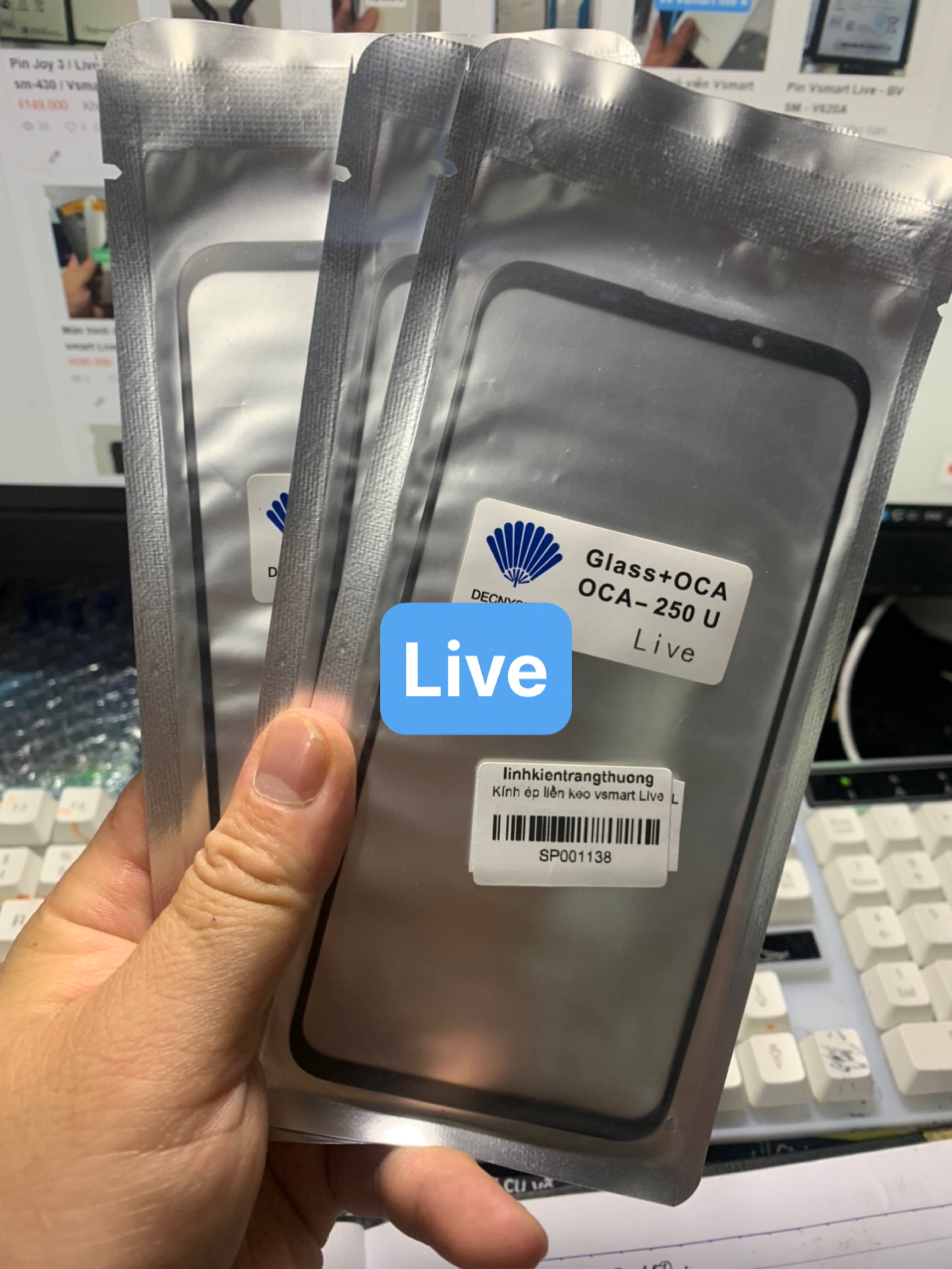 Kính ép liền keo Vsmart LIVE