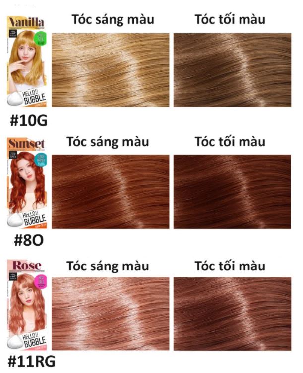 Bọt Gội Nhuộm Tóc Miseen Hello Bubble Foam Color
