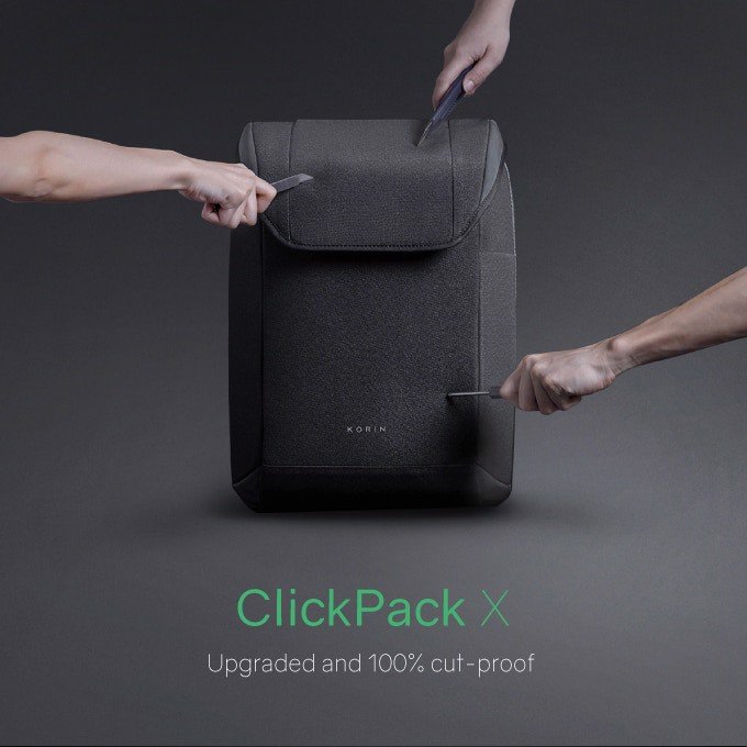 Balo chống trộm, chống nước - Korin ClickPack X