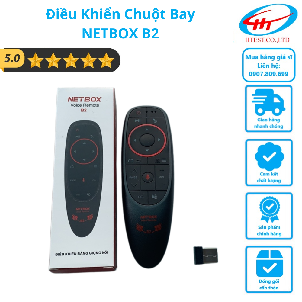 (Tặng kèm pin)Điều Khiển Chuột Bay NETBOX B2 - Có Voice - SP000407