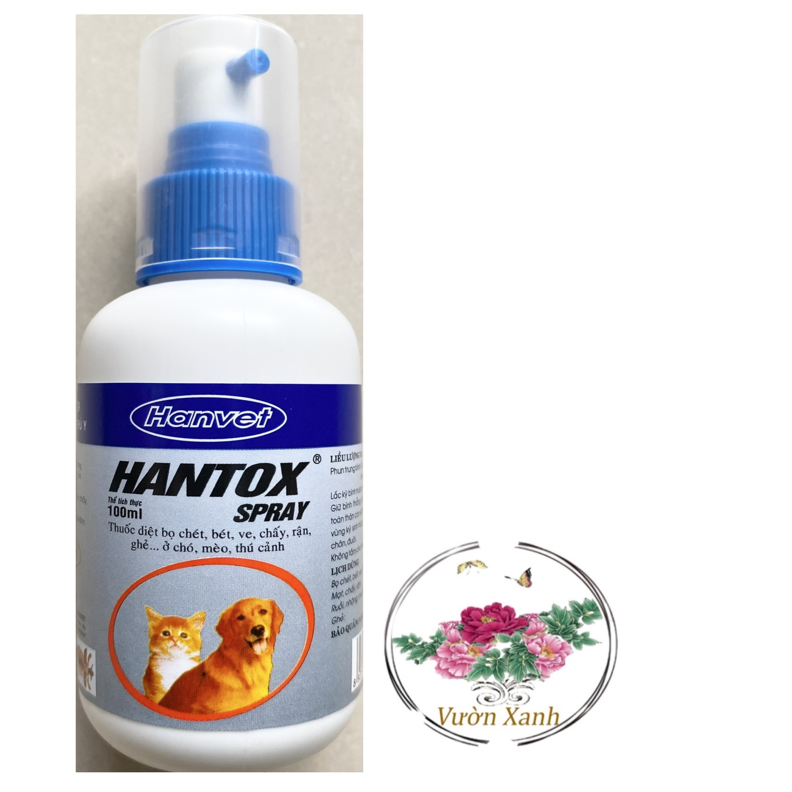Hantox spray - dạng xịt trừ côn trùng trên chó & mèo - #061b# 100ml