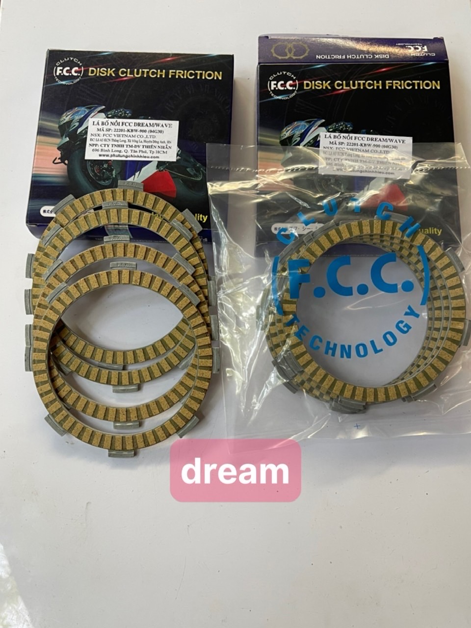 Bộ lá côn fcc/ lá bố nồi các dòng xe dream, wave, rsx, funeo, sirius, jupiter, taurus, ex150, winner