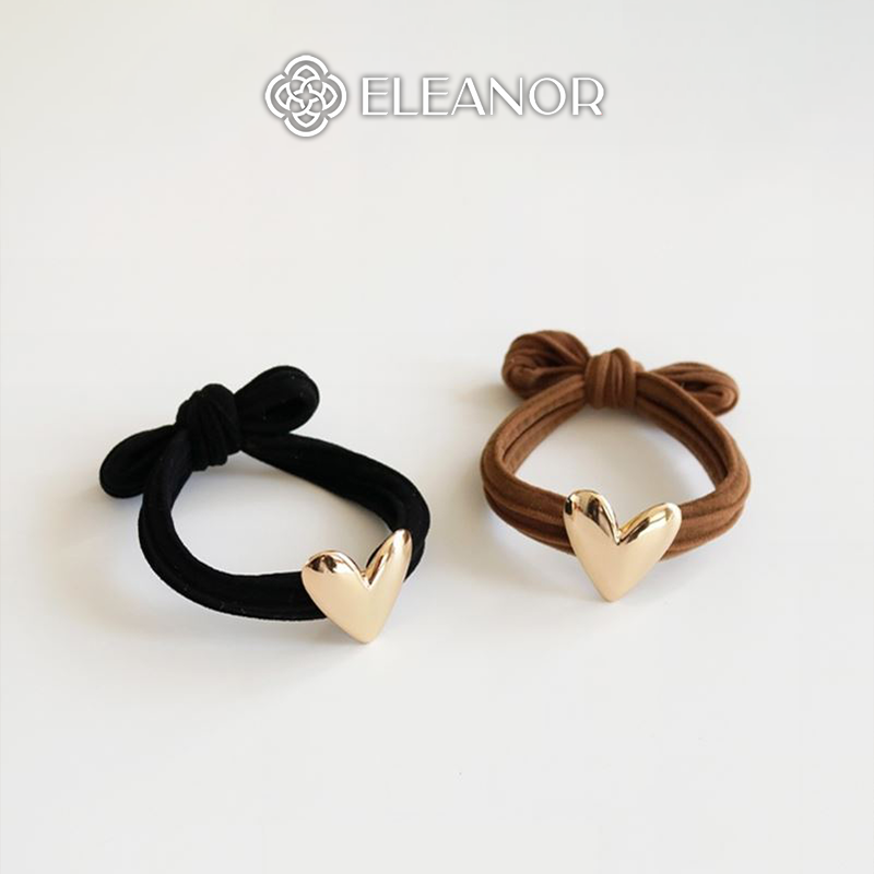 Dây buộc tóc nữ Eleanor Accessories dây cột tóc hình trái tim phụ kiện tóc 6621