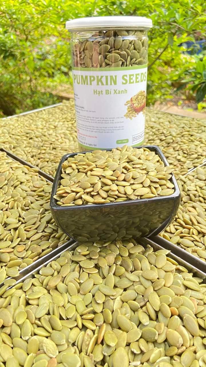 Nhân hạt bí xanh Ấn Độ (đã tách vỏ) hũ 250gr-500gr