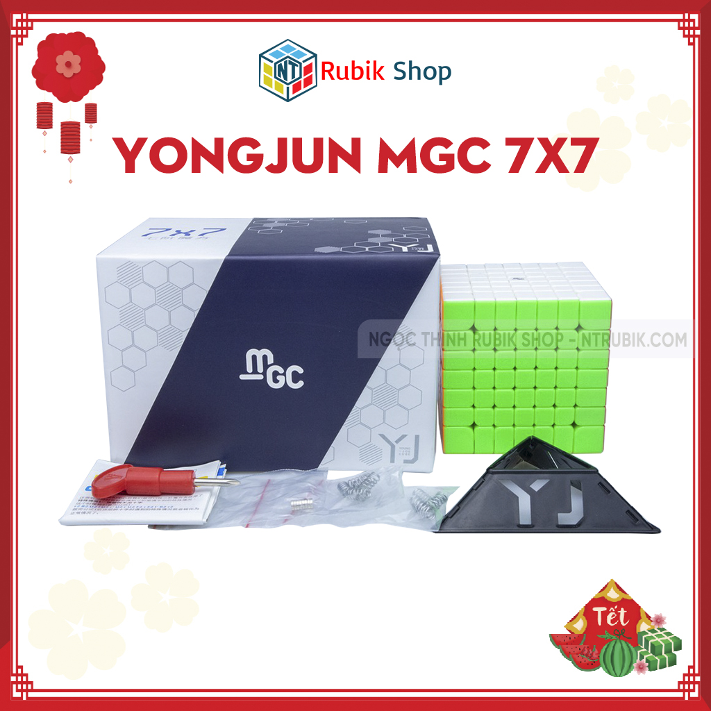 [Siêu phẩm] Rubik 7x7x7 YongJun Flagship MGC 7x7 Stickerless (Có nam châm- Không viền)