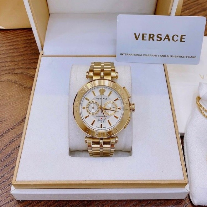 Đồng Luxury men versaceo size 44mm-fullbox, đồng watch male strap metal waterproof-shop Kiwi
