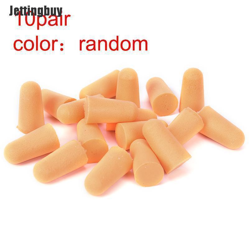 Jettingbuy 10 Pairs Tapered Foam EarPlugs For Prevention Noise Hearing Protection Ear Plugs Random