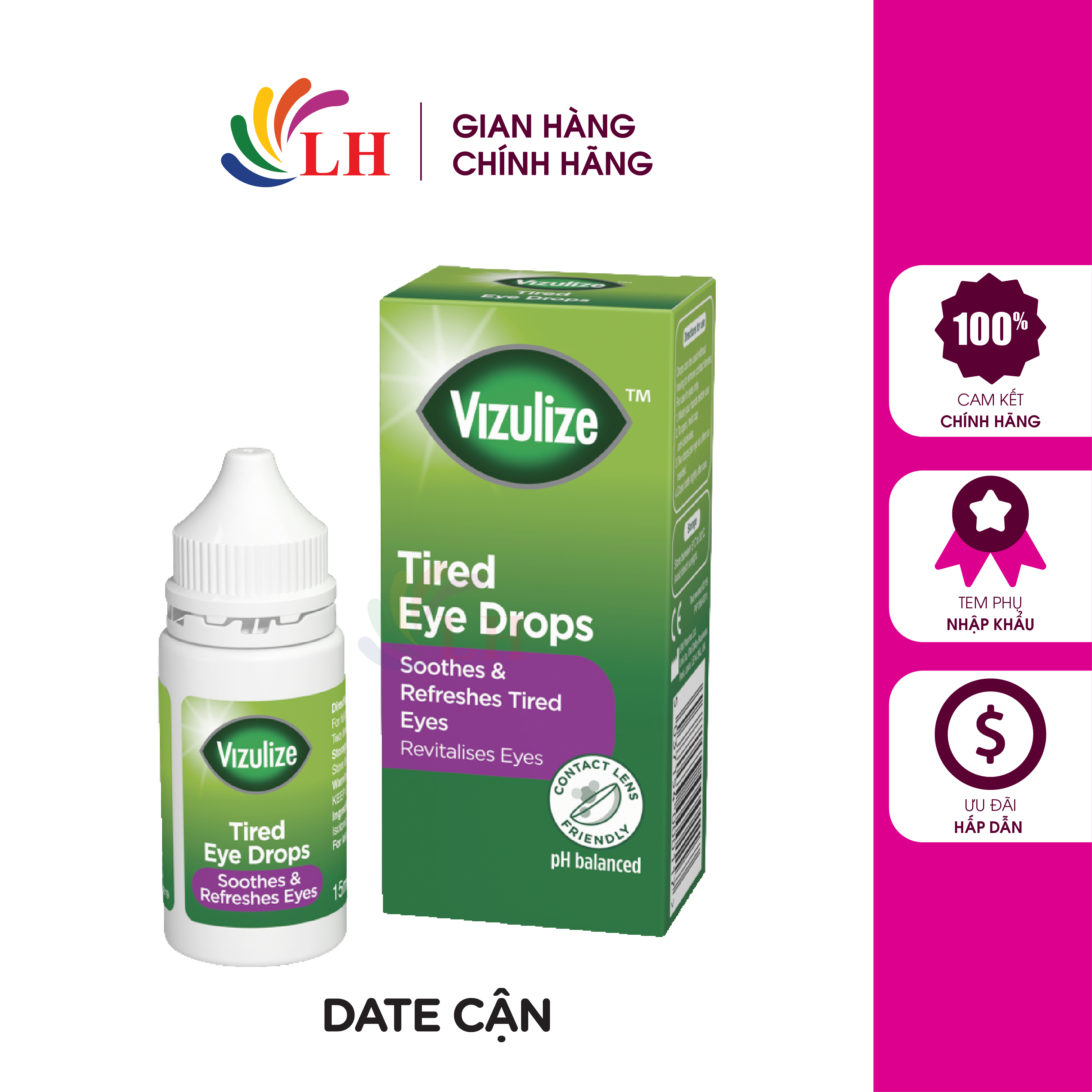 Dung dịch nhỏ mắt Vizulize Tired Eye Drops giúp giảm mệt mỏi mắt