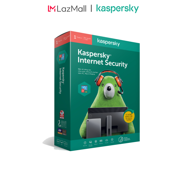 Bảng giá BOX Phần mềm diệt virus Kaspersky Internet Security 1 Thiết bị/Năm (BOX) - Hàng chính hàng Phong Vũ