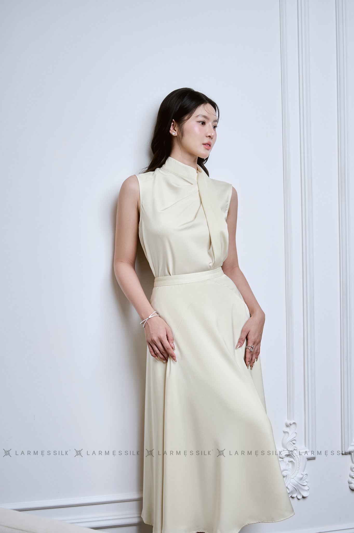 Larmes - Áo lụa Tanisha và chân váy lụa Tanisha