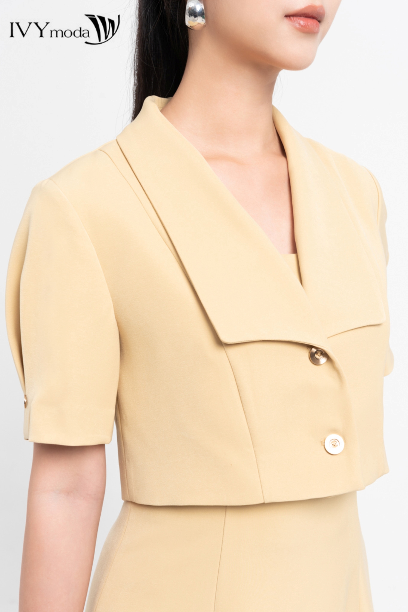 Áo vest cách điệu tay bồng IVY Moda MS 67M8263