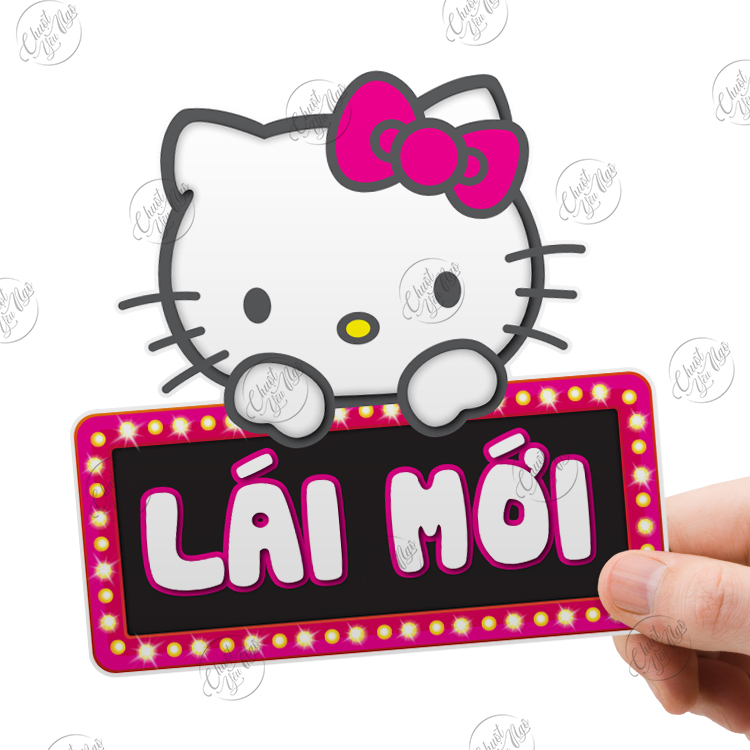 Combo 2 miếng dán decal lái mới trang trí xe hơi ô tô