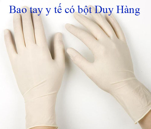 Găng Tay Y Tế Có Bột Duy Hàng – Latex Trắng – Hộp 100 cái – Vật Tư Y Tế