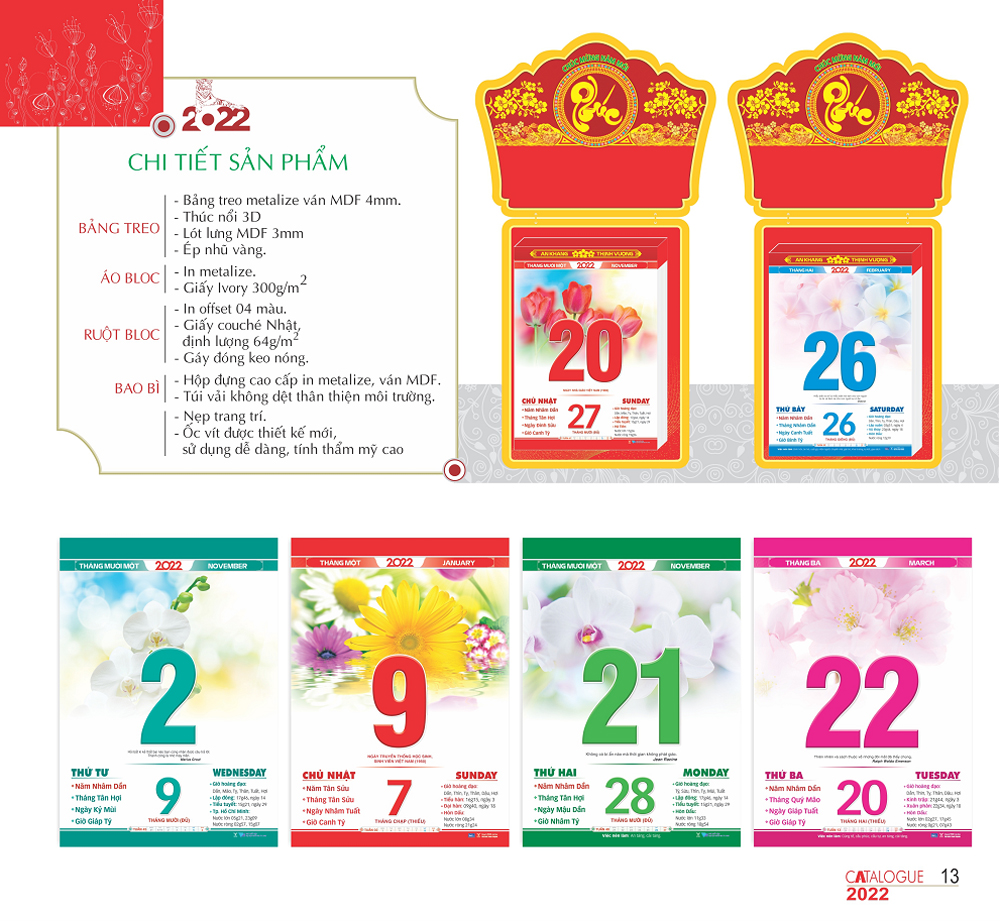 Lịch Bloc Cực Đại 2022 - Hoa Nghệ Thuật - TĐ06