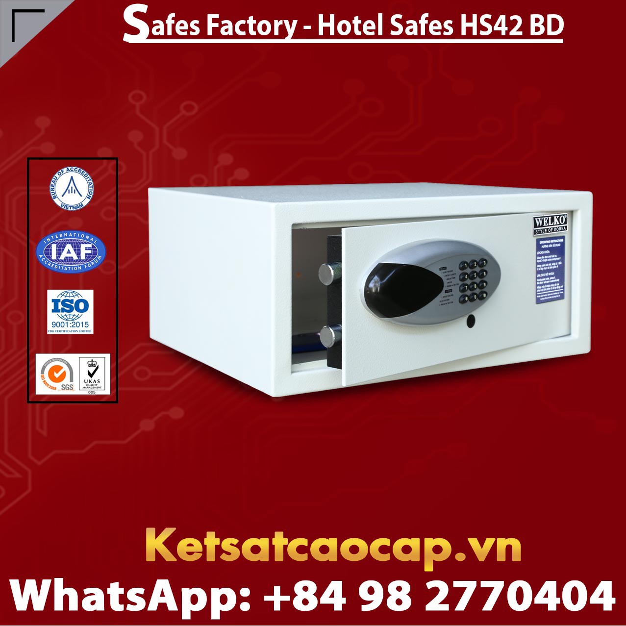 Két Sắt Khách Sạn Hotel Safes WELKO HS42 BD