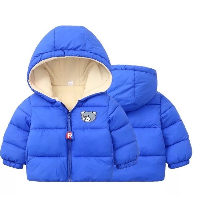 Áo phao gấu lót lông cho bé 8-17kg