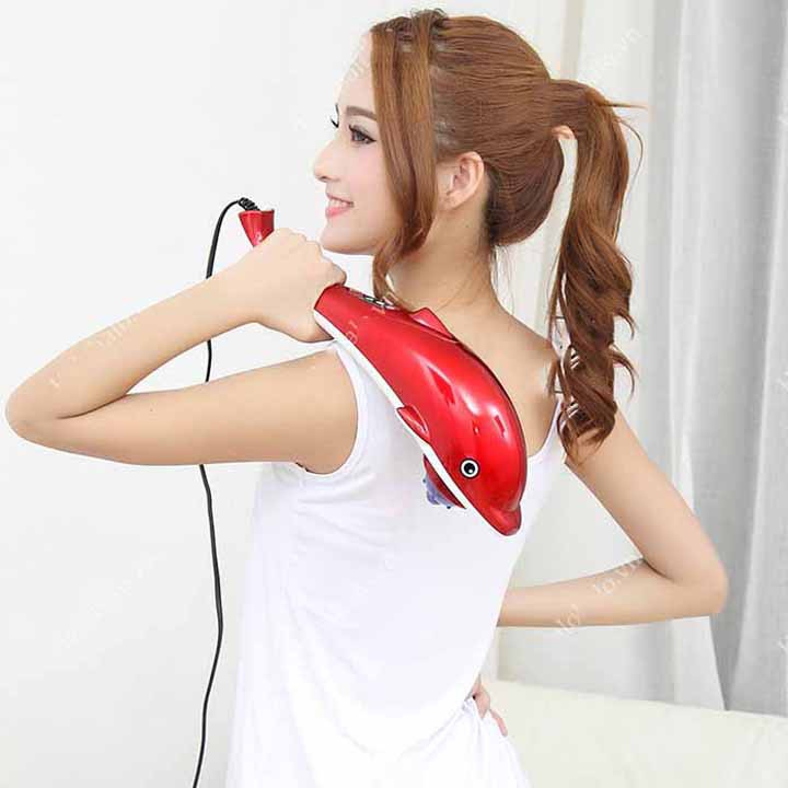 Máy massage đấm lưng vai cổ hình cá heo cỡ lớn