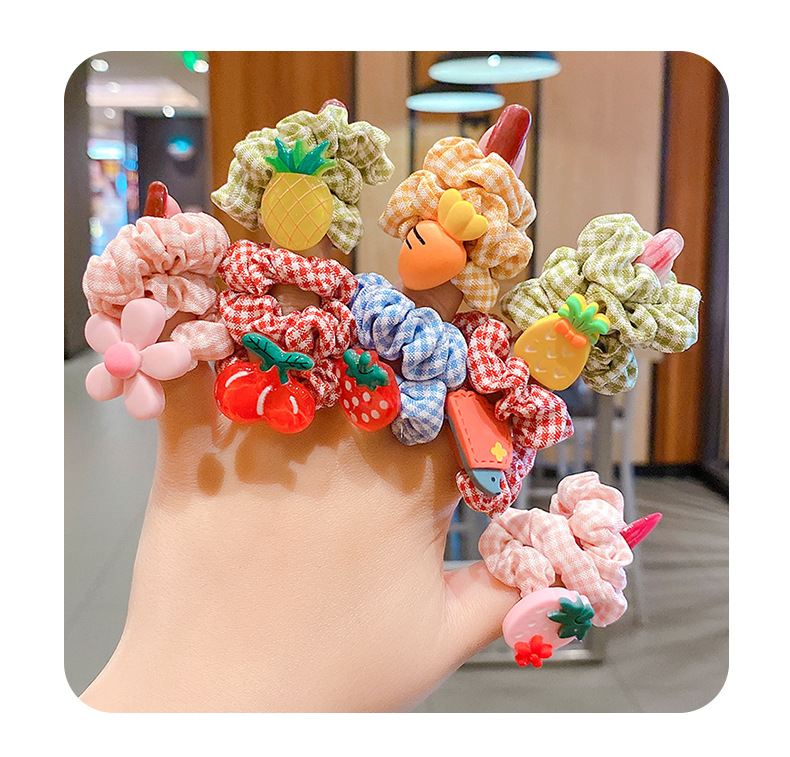 Dây buộc tóc, cột tóc scrunchies hoa quả dễ thương Hàn Quốc