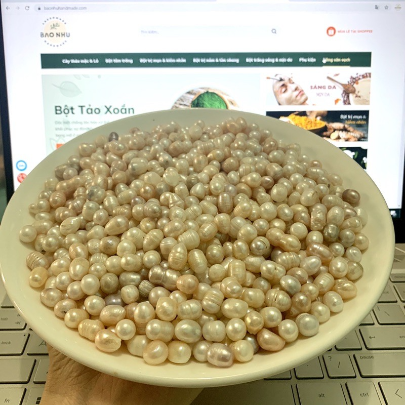 Bột Ngọc Trai (Có Ánh Xà Cừ) Handmade - Trắng Da