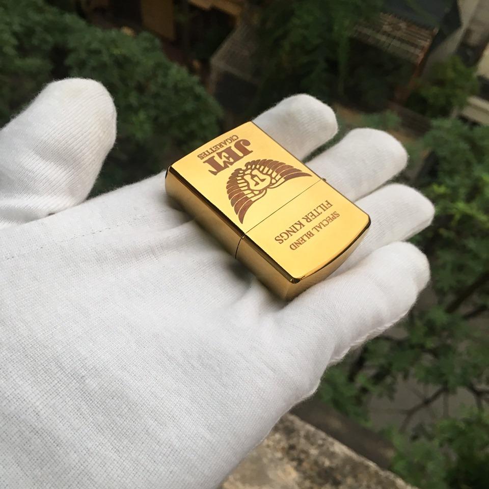 [HCM]Bật Lửa Zippo USA Khắc Logo Jet - Tặng Xăng Đá