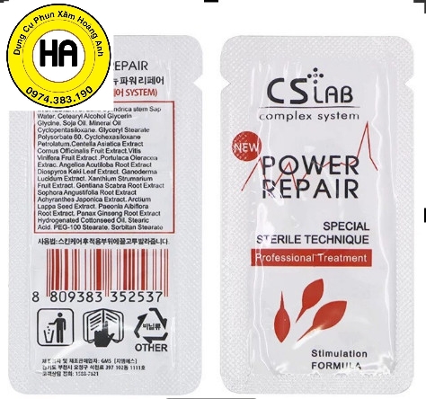 [HCM]Dưỡng Sau Xăm Cs Lab New Power Repair Cream Tái Tạo Da Set 50 gói #dcpxhoanganh