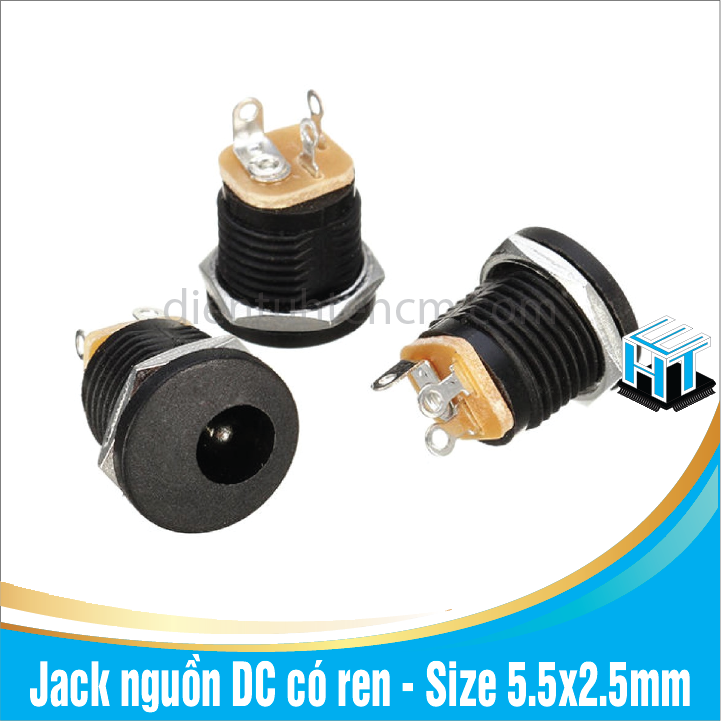 Set Combo  Jack nguồn DC có ren - Size 5.5x2.5mm ( DC-022)