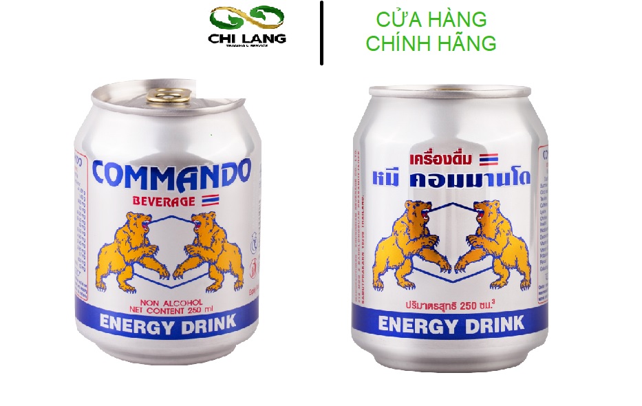 Nước tăng lực COMMANDO BEVERAGE Original 6 lon - Nhập khẩu Thái Lan