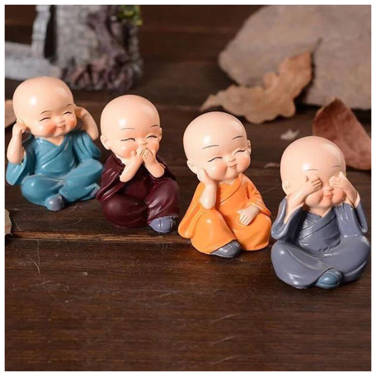 [Bộ 4 tượng] Bộ tượng 4 chú tiểu Tứ không