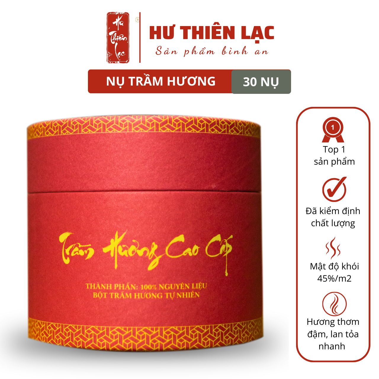 Nụ Trầm Hương Sạch - 30 viên/hộp