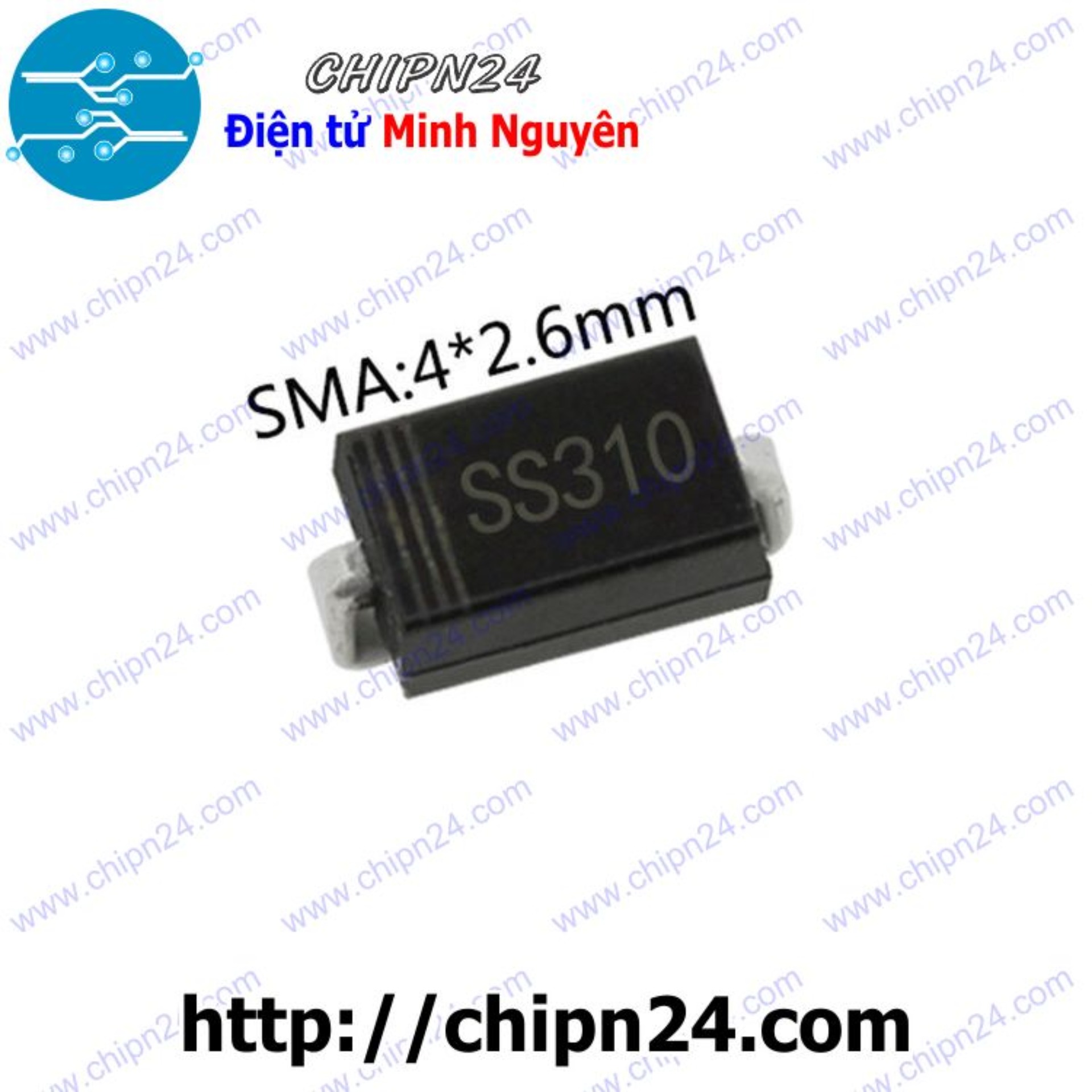 [6 con] (KX) Diode Dán SS310 SMA 3A 100V (SMD Dán) [Diode xung]