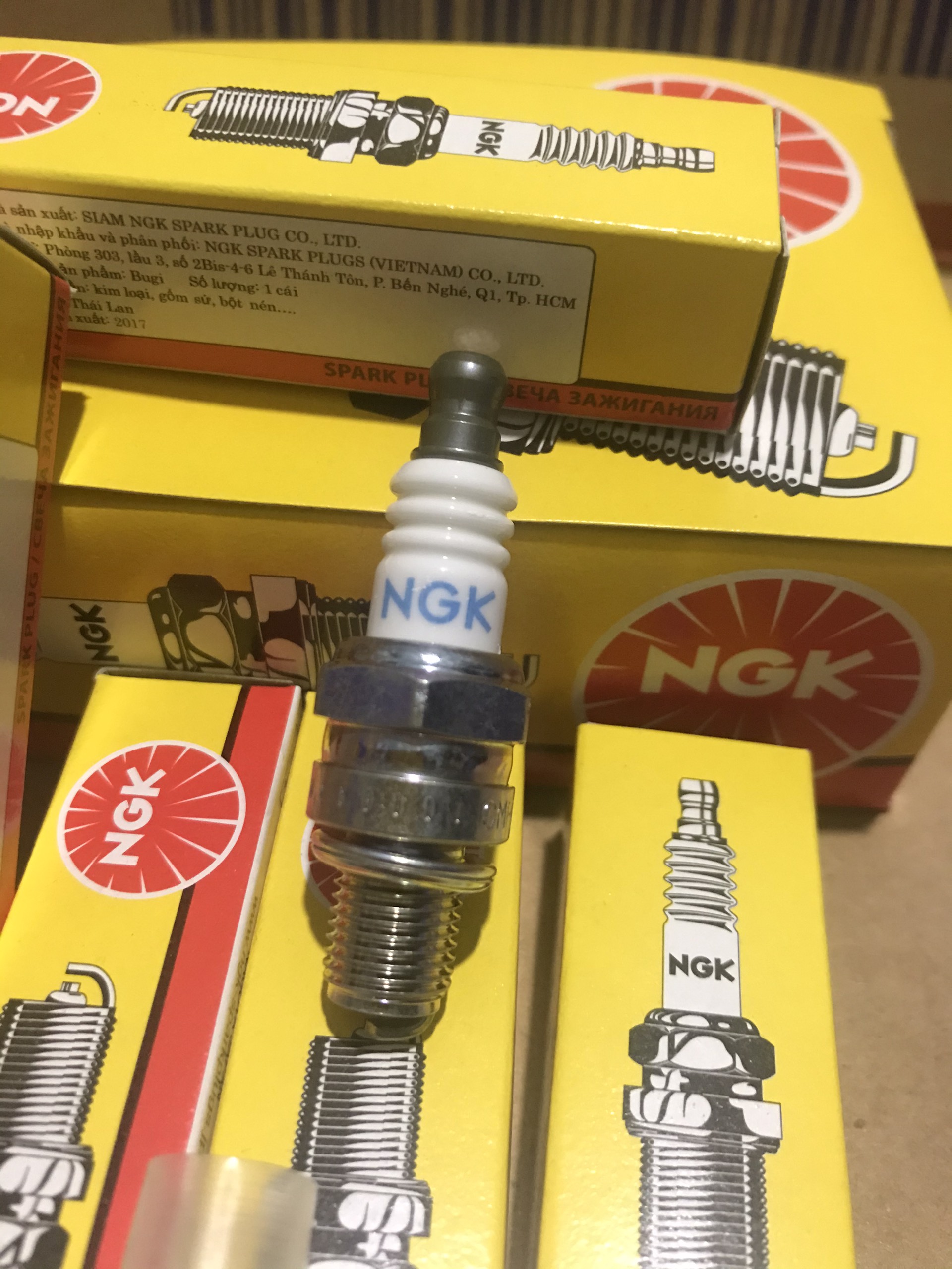 Bugi máy cắt cỏ 4 thì gx35 ngk hàng chính hãng 10 cái
