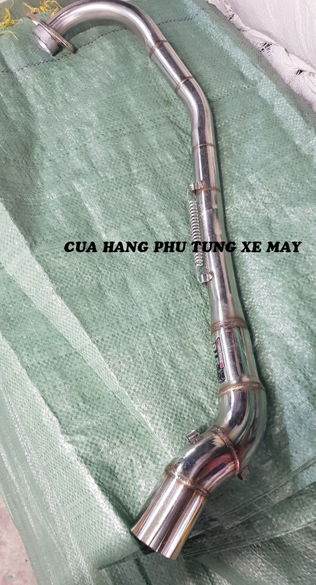 Cổ pô 2 khúc inox gắn xe dream, wave, sirius, ex135, ex150, winner 150, winner x, raider fi, satria gắn lon pô độ họng 51mm
