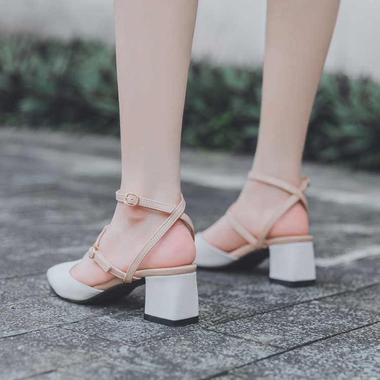 Giày Cao Gót Bít Mũi Nối Quai 5P CG-0500
