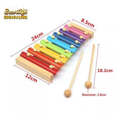 Combo 3 món đồ chơi hữu ích (Đàn + sâu gỗ + thả hình 4 trụ)
