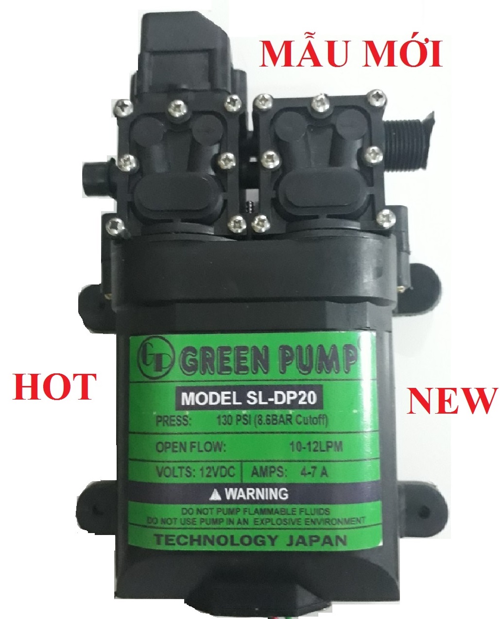 Bơm áp lực mini12v bơm đôi - Mẫu Mới 2020 - GPUMP