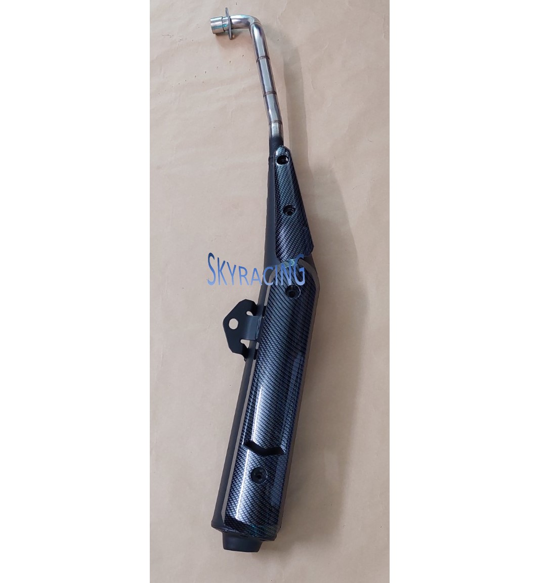Pô spark móc Êm gắn cho xe Sirius xăng cơ tặng kèm ốp pô cacbon