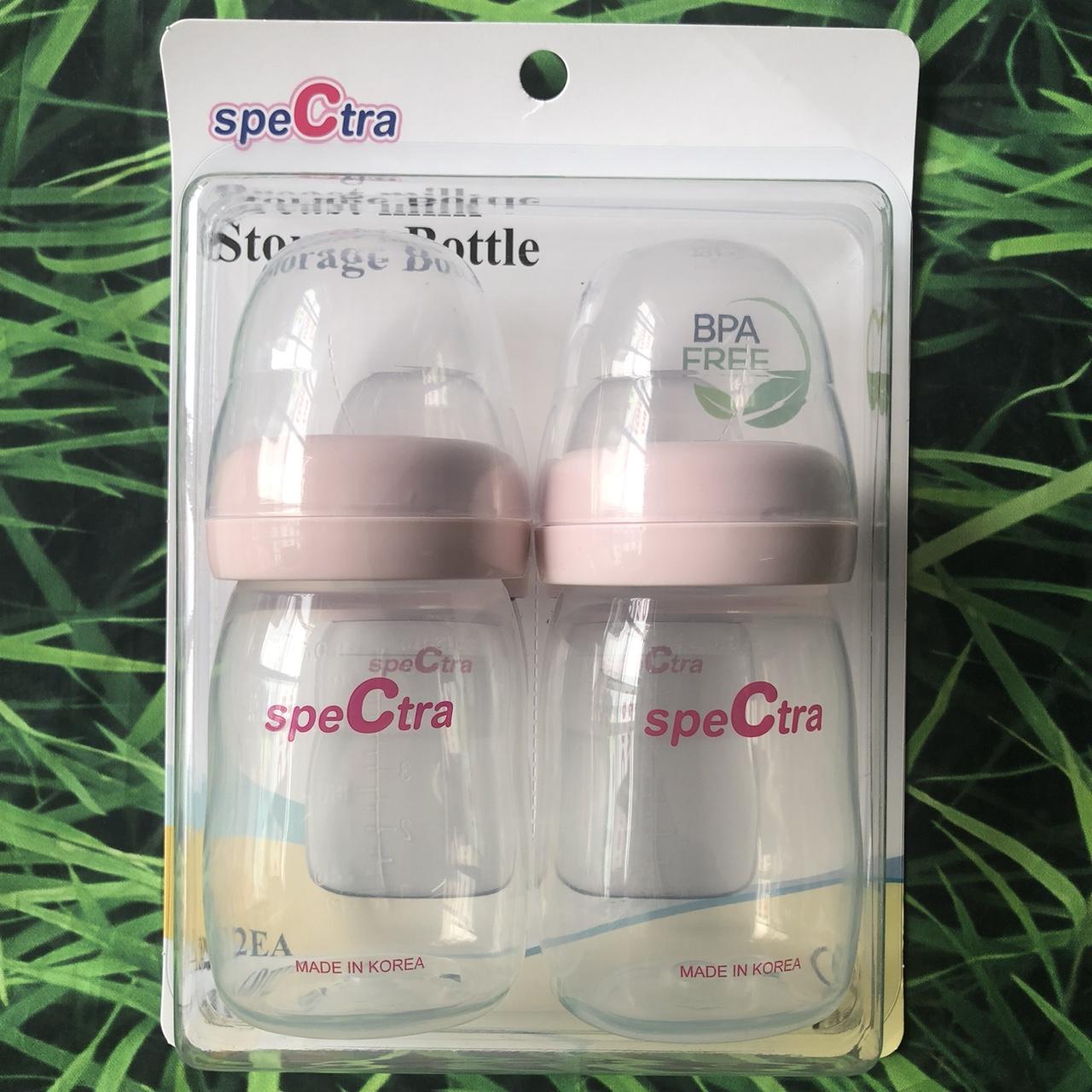 [HCM]Bộ 2 bình trữ sữa cổ rộng Spectra (160ml)