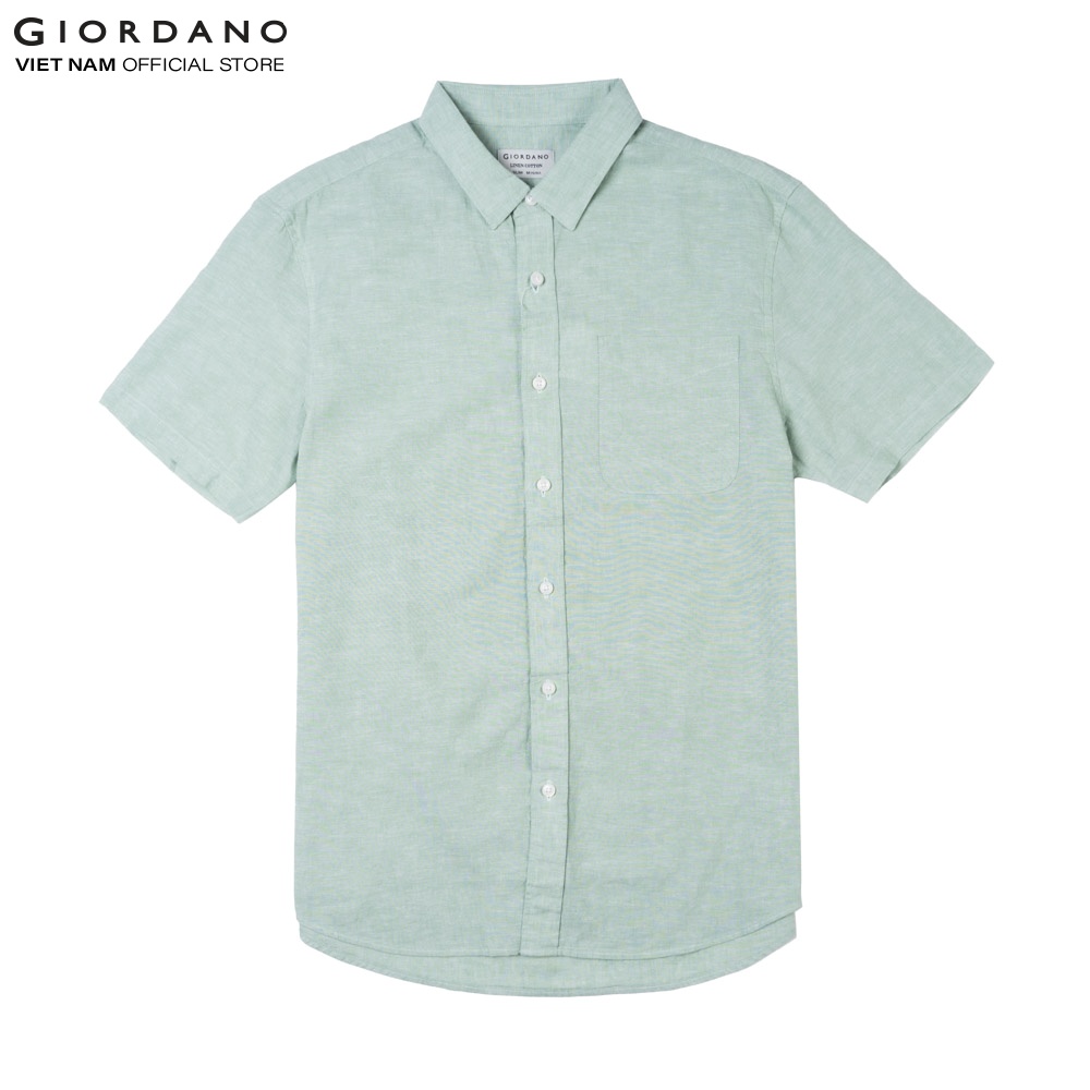 Áo Sơ Mi Nam Linen Ngắn Tay Có Túi Giordano 01042202
