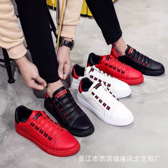 Giày nam T gót đỏ nam